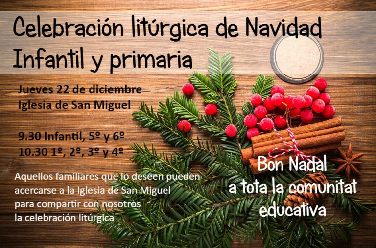 Celebración de Navidad de infantil y primaria