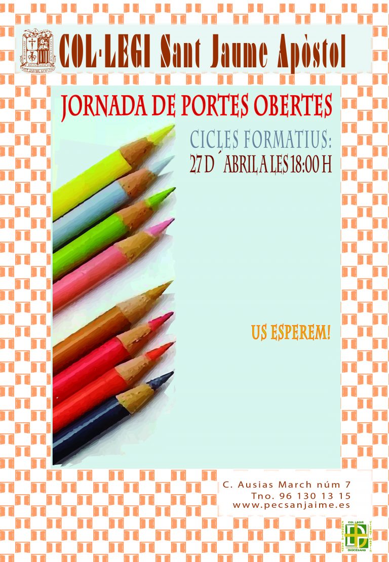 JORNADA DE PORTES OBERTES 27 D´ABRIL A LES 18:00H
