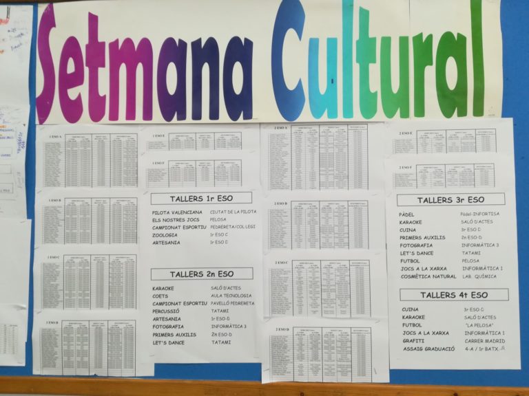 SETMANA CULTURAL 2019