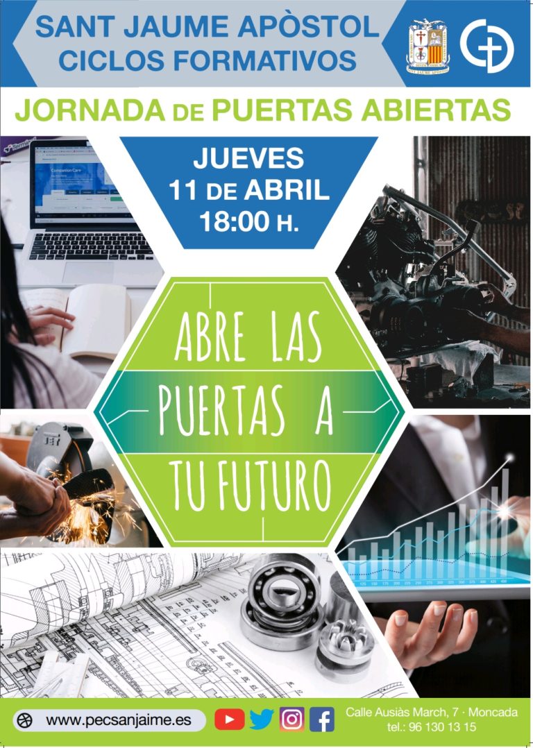 Jornada de puertas abiertas en Ciclos Formativos día 11 de Abril